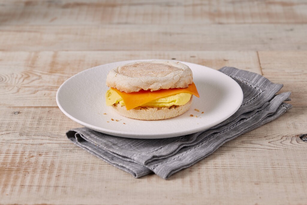 A photo of an Egg & Cheese English Muffin
